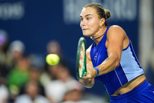 National Bank Open 2026 - Day 6 TORONTO, CANADA - AUGUST 6 : Aryna Sabalenka in action against Shui Zhang of China in the round of 32 during the WTA, Tennis Damen 1000 National Bank Open in Toronto, Ontario, Canada on August 6, 2026. Mert Alper Dervis Anadolu Ontario Canada. Editorial use only. Please get in touch for any other usage.  Copyright: x2026xAnadoluxMertxAlperxDervisx