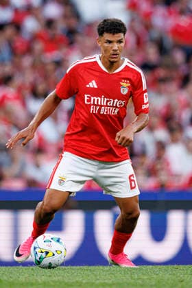 August 6, 2026, Lisbon, Portugal: Alexander Bah (SL Benfica) seen in action during the UEFA Europa League third round qualifying game between teams of SL Benfica and Heart of Midlothian FC at Estadio Da Luz. Final score; SL Benfica 6:1 Heart of Midlothian FC SL Benfica Vs Heart Of Midlothian FC In Lisbon - 06 Aug 2026  - ZUMAs197 20260806_aaa_s197_229 Copyright: xMaciejxRogowskix