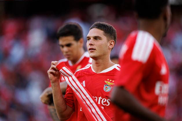 Georgiy Sudakov seen during UEFA Europa League qualifying game between teams of SL Benfica and Heart of Midlothian FC (Maciej Rogowski Ball Raw Images PT) Lisbon Estadio Da Luz Portugal Copyright: xMaciejxRogowskix maciejrogowski_slbenfica_hearts_2627_5-31