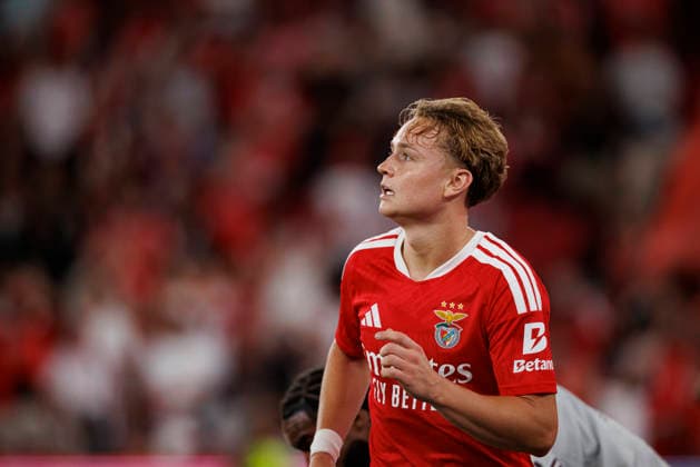 Andreas Schjelderup seen during UEFA Europa League qualifying game between teams of SL Benfica and Heart of Midlothian FC (Maciej Rogowski Ball Raw Images PT) Lisbon Estadio Da Luz Portugal Copyright: xMaciejxRogowskix maciejrogowski_slbenfica_hearts_2627_5-328