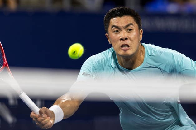 August 6, 2026, Montreal, Quebec, Canada: BRANDON NAKASHIMA (28) from USA forehand in match against Titouan Droguet from France in third round at Canadian Open at IGA stadium in Montreal, Quebec, Canada on 2026-08-06 TENNIS: Canadian Open Montreal 2026  - ZUMAl189 20260806_zsp_l189_136 Copyright: xYannickxLegarex