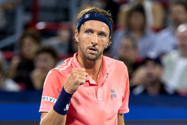 August 6, 2026, Montreal, Quebec, Canada: ARTHUR RINDERKNECH from France reaction in match against Frances Tiafoe (15) from USA in third round at Canadian Open at IGA stadium in Montreal, Quebec, Canada on 2026-08-06 TENNIS: Canadian Open Montreal 2026  - ZUMAl189 20260806_zsp_l189_146 Copyright: xYannickxLegarex