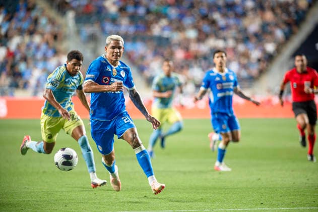 August 6, 2026, Chester, Pennsylvania, United States: Cruz AzulÃ¢â‚¬â ¢s GABRIEL FERNANDEZ (21).in action against the Philadelphia Union during the Leagues Cup match at Subaru Park in Chester PA Chester United States - ZUMArf1_ 20260806_zaf_rf1_003 Copyright: xRickyxFitchettx