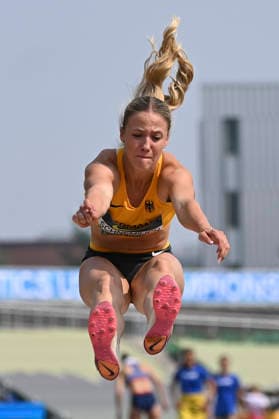 World Athletics U20 Championships Oregon 2026 EUGENE, UNITED STATES OF AMERICA - AUGUST 6, 2026 : Maria Schnemilich (GER) competing in the long jump of the heptathlon during the World Athletics U20 Championships Oregon 2026 at Hayward Field on August 6, 2026 in Eugene, United States Of America. *** World Athletics U20 Championships, Oregon 2026 EUGENE, UNITED STATES OF AMERICA AUGUST 6, 2026 Maria Schnemilich (GER) competing in the long jump event of the heptathlon during the World Athletics U20 Championships Oregon 2026 at Hayward Field on August 6, 2026, in Eugene, United States of America Copyright: xBEAUTIFULxSPORTS DecaxText&Bildx