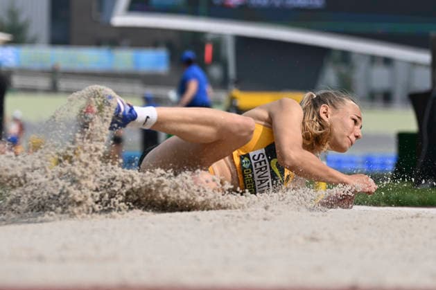 World Athletics U20 Championships Oregon 2026 EUGENE, UNITED STATES OF AMERICA - AUGUST 6, 2026 : Elenor Servatius (GER) competing in the long jump of the heptathlon during the World Athletics U20 Championships Oregon 2026 at Hayward Field on August 6, 2026 in Eugene, United States Of America. *** World Athletics U20 Championships, Oregon 2026 EUGENE, UNITED STATES OF AMERICA AUGUST 6, 2026 Elenor Servatius (GER) competing in the long jump event of the heptathlon during the World Athletics U20 Championships Oregon 2026 at Hayward Field on August 6, 2026, in Eugene, United States of America Copyright: xBEAUTIFULxSPORTS DecaxText&Bildx