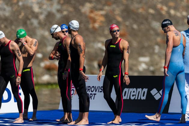 SWIMMING - EAC 2026 PARIS,FRANCE,07.AUG.26 - SWIMMING - European Aquatics Championships Paris 2026, open water, 3km knock out,men. Image shows Luca Karl (AUT).  GEPAxpictures xPhilippxBrem