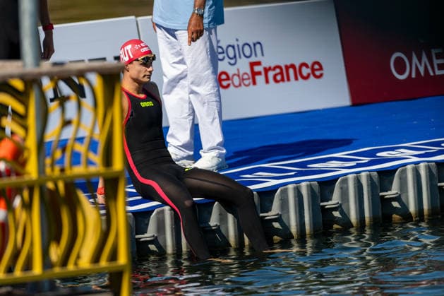 SWIMMING - EAC 2026 PARIS,FRANCE,07.AUG.26 - SWIMMING - European Aquatics Championships Paris 2026, open water, 3km knock out,men. Image shows Luca Karl (AUT).  GEPAxpictures xPhilippxBrem