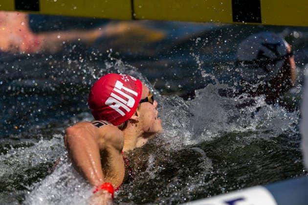 SWIMMING - EAC 2026 PARIS,FRANCE,07.AUG.26 - SWIMMING - European Aquatics Championships Paris 2026, open water, 3km knock out,men. Image shows Luca Karl (AUT).  GEPAxpictures xPhilippxBrem
