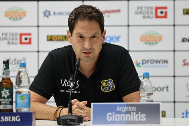 07.08.2026, Fussball, Herren, 3. Liga, Saison 2026 2027, Pressekonferenz vor dem 1. Spieltag, 1. FC Saarbrücken, Trainer Argirios Giannikis (1. FC Saarbrücken) Saarbrücken Ludwigsparkstadion Saarland Deutschland (DEU) *** August 7, 2026, Soccer, Men s, 3rd Division, 2026–2027 Season, Press Conference Ahead of Matchday 1, 1 FC Saarbrücken, Coach Argirios Giannikis, 1 FC Saarbrücken, Saarbrücken, Ludwigsparkstadion, Saarland, Germany, DEU Copyright: xSebastianxBachx
