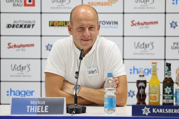 07.08.2026, Fussball, Herren, 3. Liga, Saison 2026 2027, Pressekonferenz vor dem 1. Spieltag, 1. FC Saarbrücken, Sportvorstand Markus Thiele (1. FC Saarbrücken) Saarbrücken Ludwigsparkstadion Saarland Deutschland (DEU) *** August 7, 2026, Soccer, Men s, 3rd Division, 2026–2027 Season, Press Conference Ahead of Matchday 1, 1 FC Saarbrücken, Sporting Director Markus Thiele, 1 FC Saarbrücken, Saarbrücken, Ludwigsparkstadion, Saarland, Germany, DEU Copyright: xSebastianxBachx