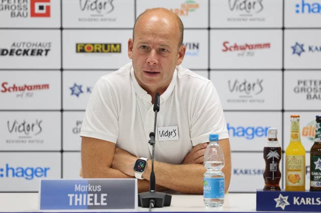 07.08.2026, Fussball, Herren, 3. Liga, Saison 2026 2027, Pressekonferenz vor dem 1. Spieltag, 1. FC Saarbrücken, Sportvorstand Markus Thiele (1. FC Saarbrücken) Saarbrücken Ludwigsparkstadion Saarland Deutschland (DEU) *** August 7, 2026, Soccer, Men s, 3rd Division, 2026–2027 Season, Press Conference Ahead of Matchday 1, 1 FC Saarbrücken, Sporting Director Markus Thiele, 1 FC Saarbrücken, Saarbrücken, Ludwigsparkstadion, Saarland, Germany, DEU Copyright: xSebastianxBachx