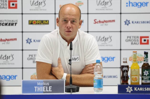 07.08.2026, Fussball, Herren, 3. Liga, Saison 2026 2027, Pressekonferenz vor dem 1. Spieltag, 1. FC Saarbrücken, Sportvorstand Markus Thiele (1. FC Saarbrücken) Saarbrücken Ludwigsparkstadion Saarland Deutschland (DEU) *** August 7, 2026, Soccer, Men s, 3rd Division, 2026–2027 Season, Press Conference Ahead of Matchday 1, 1. FC Saarbrücken, Sporting Director Markus Thiele, 1. FC Saarbrücken, Saarbrücken, Ludwigsparkstadion, Saarland, Germany, DEU Copyright: xSebastianxBachx