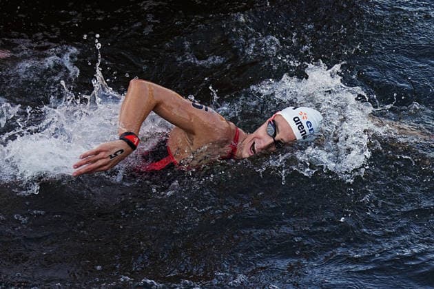 Women s 3km Knockout Sprint,Linda CAPONI from Italy at the European Aquatics Championships Paris 2026, Paris, August 07, 2026 .  Copyright: xGianxMattiaxD Alberto LaPressex