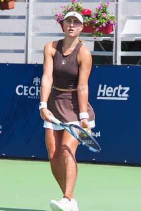 Warszawa 07.08.2026. Tennis. WTA, Tennis Damen 125 Warsaw T-Mobile Polish Open, day 6, single semifinals, Warsaw, Poland --- Tenis. Turniej WTA 125 Warsaw T-Mobile Polish Open, dzien 6, poÅ‚finaÅ‚y singla kobiet, Warszawa Persons shown : Gabriela Knutson (CZE) Fot. Dominika Chmura Arena Akcji NEWSPIX.PL --- newspix.pl 