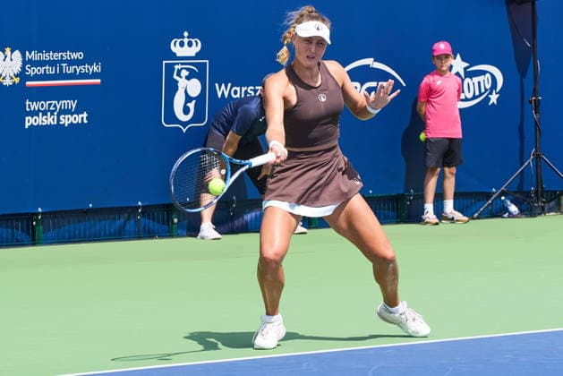 Warszawa 07.08.2026. Tennis. WTA, Tennis Damen 125 Warsaw T-Mobile Polish Open, day 6, single semifinals, Warsaw, Poland --- Tenis. Turniej WTA 125 Warsaw T-Mobile Polish Open, dzien 6, poÅ‚finaÅ‚y singla kobiet, Warszawa Persons shown : Gabriela Knutson (CZE) Fot. Dominika Chmura Arena Akcji NEWSPIX.PL --- newspix.pl 