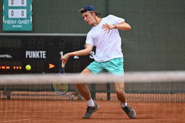 Niels McDonald GER 07.08.2026 ¢ Tennis ¢ 1. Bundesliga Herren, TC Bredeney vs TK GW Mannheim, Tennis Club Bredeney, Essen, NRW Germany *** Niels McDonald GER 07 08 2026 ¢ Tennis ¢ Men s 1st Bundesliga, TC Bredeney vs. TK GW Mannheim, Tennis Club Bredeney, Essen, North Rhine-Westphalia, Germany Copyright: xpepphotox xHorstxMauelshagenx pep00321, pep_20260807_hm_394047