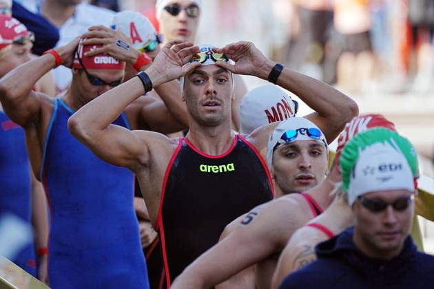 Men s 3km Knockout Sprint, Gregorio Paltrinieri from Italy at the European Aquatics Championships Paris 2026, Paris, August 07, 2026 .  Copyright: xGianxMattiaxD Alberto LaPressex