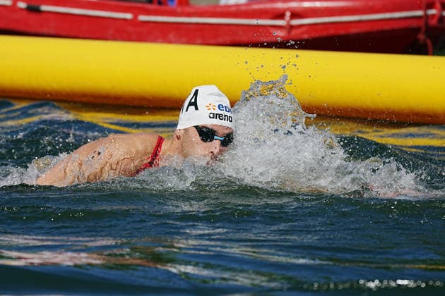 Men s 3km Knockout Sprint, Florian Wellbrock from Germany at the European Aquatics Championships Paris 2026, Paris, August 07, 2026 .  Copyright: xGianxMattiaxD Alberto LaPressex