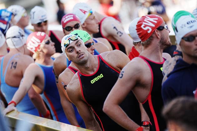 Men s 3km Knockout Sprint, Gregorio Paltrinieri from Italy at the European Aquatics Championships Paris 2026, Paris, August 07, 2026 .  Copyright: xGianxMattiaxD Alberto LaPressex