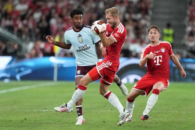 Audi Football Summit 2026: FC Bayern Munich VS Aston Villa Konrad Laimer of FC Bayern Munich during a match of FC Bayern Munich VS Aston Villa at Kai Tan Stadium during the Audi Football Summit 2026 on August 7, 2026 in Hong Kong. (Photo by Ellan Mad Nexpher Images) Hong Kong