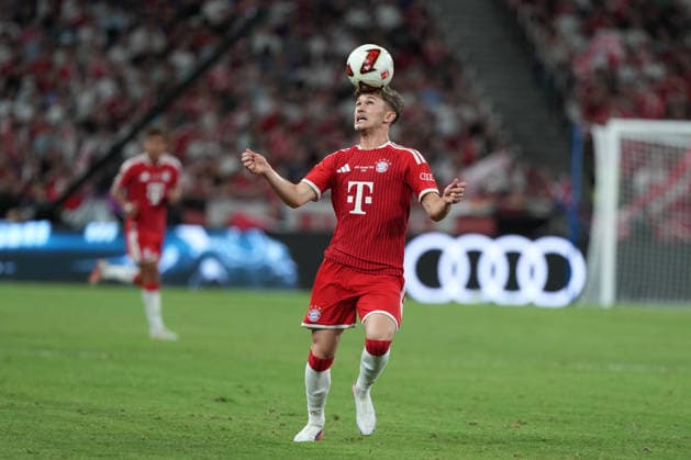 Audi Football Summit 2026: FC Bayern Munich VS Aston Villa Tim Binder of FC Bayern Munich during a match of FC Bayern Munich VS Aston Villa at Kai Tan Stadium during the Audi Football Summit 2026 on August 7, 2026 in Hong Kong. (Photo by Ellan Mad Nexpher Images) Hong Kong