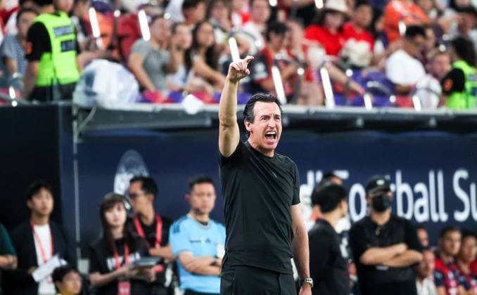HKG, Unai Emetry , Trainer Aston Villa, FC Bayern Muenchen vs. Aston Volla, Kowloon, Hongkong, 07. 08.2026, Saison 2026-27, FC Bayern Muenchen vs. Aston Volla, Kowloon, Hongkong, 07. 08.2026, Saison 2026-27, *** HKG, Unai Emetry, Aston Villa Coach, FC Bayern Munich vs. Aston Volla, Kowloon, Hong Kong, August 7, 2026, 2026–27 season, FC Bayern Munich vs. Aston Volla, Kowloon, Hong Kong, August 7, 2026, 2026–27 season, Copyright: xEibner-Pressefotox EP_JNL