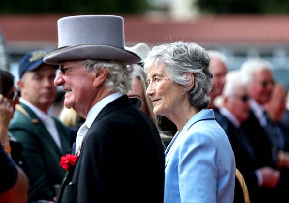 2026 Dublin Horse Show, Laya Arena, Dublin 7 8 2026 President of Ireland Catherine Connolly during the Presentation of Winning Irish Nations Cup Riders Catherine Connolly during the Presentation of Winning Irish Nations Cup Riders 7 8 2026  Copyright: xx DC73951 copy