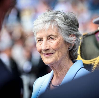 2026 Dublin Horse Show, Laya Arena, Dublin 7 8 2026 President of Ireland Catherine Connolly during the Presentation of Winning Irish Nations Cup Riders Catherine Connolly during the Presentation of Winning Irish Nations Cup Riders 7 8 2026  Copyright: xx DC73953 copy