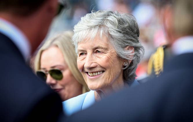 2026 Dublin Horse Show, Laya Arena, Dublin 7 8 2026 President of Ireland Catherine Connolly during the Presentation of Winning Irish Nations Cup Riders Catherine Connolly during the Presentation of Winning Irish Nations Cup Riders 7 8 2026  Copyright: xx DC73955 copy