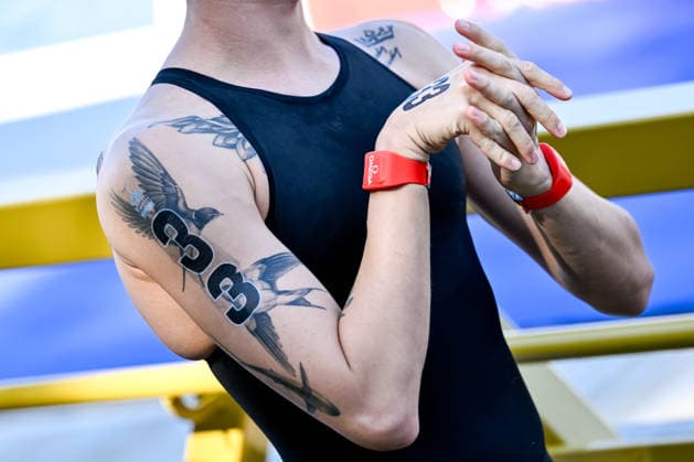 Florian Wellbrock of Germany prepares to compete in the open water swimming 3km Knockout Men Final during the European Aquatics Championships at the River Seine in Paris (France), August 7, 2026. Andrea Masini Deepbluemedia Insidefoto