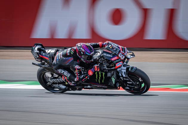 RECORD DATE NOT STATED 7th August 2026; Silverstone Circuit, Northamptonshire, England; 2026 MotoGP Grand Prix of Great Britain, Free Practice Day; Jorge Martin of the Aprilia Racing Team during free practice 1 GodfreyxPitt