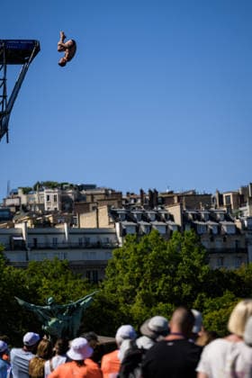 260807 Jean-David Duval of Switzerland competes in men™s high diving 20m platform round 2 during day eight of the 2026 European Aquatics Championships on August 7, 2026 in Paris. Photo: Joel Marklund BILDBYRAN kod JM JM0834 bbeng simhopp diving high diving höga hopp 2026 european aquatics championships em *** August 7, 2026: Jean David Duval of Switzerland competes in the men’s 20-meter platform high diving round 2 during day eight of the 2026 European Aquatics Championships on August 7, 2026 in Paris. Photo by Joel Marklund. BILDBYRAN code JM JM0834 bbeng diving high diving 2026 European Aquatics Championships EM  Copyright: JOELxMARKLUND BB260807JM047