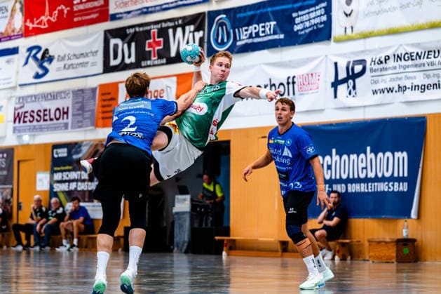 07.08.2026, xdobgx, Handball Heide-Cup 2026, TSV Hannover-Burgdorf - Mors Thy Handball v.l. Jonathan Edvardsson (TSV Hannover-Burgdorf, 26) beim Wurf, in action, throwing *** August 7, 2026, xdobgx, 2026 Heide Cup Handball Tournament, TSV Hannover Burgdorf vs. Mors Thy Handball; from left: Jonathan Edvardsson of TSV Hannover Burgdorf, No. 26, taking a shot, in action, throwing