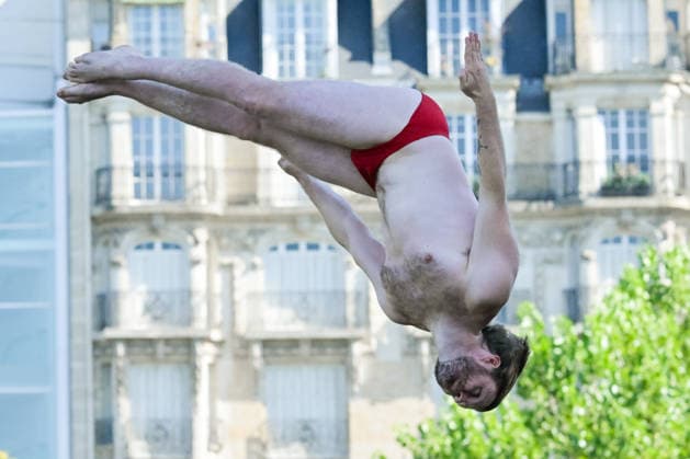 Lander Roels of Belgium competes in the High Diving Men s 20m Final during the European Aquatics Championships at the Olympic Aquatic Center in Paris (France), August 7, 2026. Giorgio Scala DBM - Deepbluemedia Insidefoto