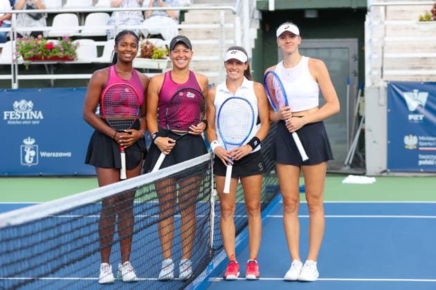 WARSZAWA 07.08.2026 TURNIEJ WTA, Tennis Damen 125 WARSAW T-MOBILE POLISH OPEN - DEBEL FINAL--- TENNIS TOURNAMENT WTA 125 WARSAW T-MOBILE POLISH OPEN - DOUBLE FINAL MATCH ALANA SMITH WERONIKA FALKOWSKA ALICJA ROSOLSKA MARTYNA KUBKA FOT. ANNA KLEPACZKO FOTOPYK NEWSPIX.PL --- newspix.pl 
