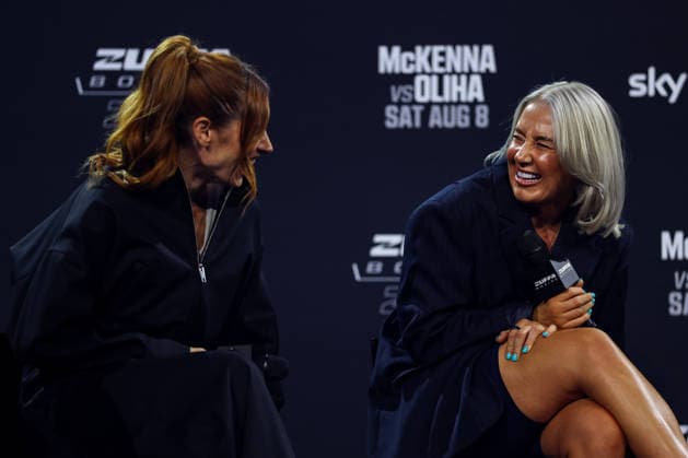Zuffa Boxing 10 Aaron McKenna vs Etinosa Oliha Weigh-In, 3Arena, Dublin 7 8 2026 WWE™s Becky Lynch with UFC™s Shauna Bannon Becky Lynch with Shauna Bannon 7 8 2026  Copyright: xx BB3_6230