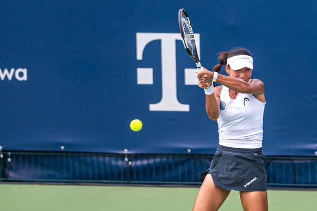 Warszawa 07.08.2026. Tennis. WTA, Tennis Damen 125 Warsaw T-Mobile Polish Open, day 6, Warsaw, Poland --- Tenis. Turniej WTA 125 Warsaw T-Mobile Polish Open, dzien 6, Warszawa Persons shown : Carol Young Suh Lee Fot. Kai Taller Arena Akcji NEWSPIX.PL --- newspix.pl 