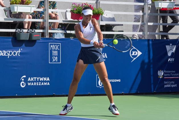 Warszawa 07.08.2026. Tennis. WTA, Tennis Damen 125 Warsaw T-Mobile Polish Open, day 6, single semifinals, Warsaw, Poland --- Tenis. Turniej WTA 125 Warsaw T-Mobile Polish Open, dzien 6, poÅ‚finaÅ‚y singla kobiet, Warszawa Persons shown : Carol Young Suh Lee (USA) Fot. Dominika Chmura Arena Akcji NEWSPIX.PL --- newspix.pl 