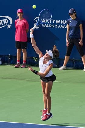 Warszawa 07.08.2026. Tennis. WTA, Tennis Damen 125 Warsaw T-Mobile Polish Open, day 6, single semifinals, Warsaw, Poland --- Tenis. Turniej WTA 125 Warsaw T-Mobile Polish Open, dzien 6, poÅ‚finaÅ‚y singla kobiet, Warszawa Persons shown : Alicja Rosolska (POL) Fot. Dominika Chmura Arena Akcji NEWSPIX.PL --- newspix.pl 