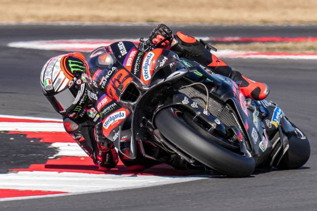Marco Bezzecchi (Italy) of the Aprilia Racing ( 72) during Practice at Round 12 of the 2026 Qatar Airways Grand Prix of Great Britain at Silverstone Circuit, Towcester, England on the 7 August 2026.  Copyright: xDavidxHornx PMI-7310-0067