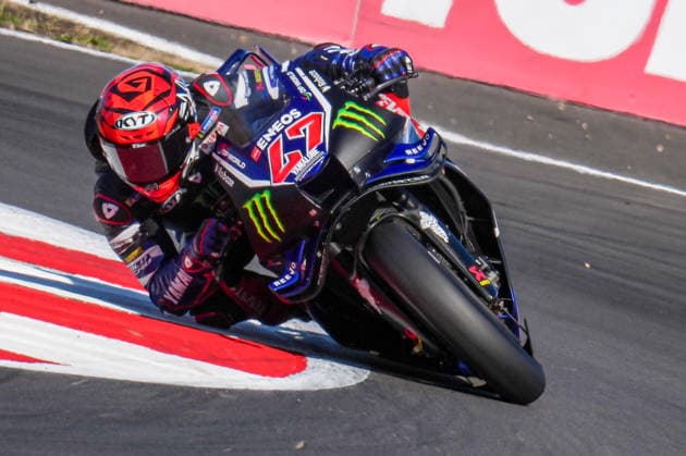 Augusto Fernandez (Spain) of the Yamaha Factory Racing Team ( 47) during Practice at Round 12 of the 2026 Qatar Airways Grand Prix of Great Britain at Silverstone Circuit, Towcester, England on the 7 August 2026.  Copyright: xDavidxHornx PMI-7310-0082
