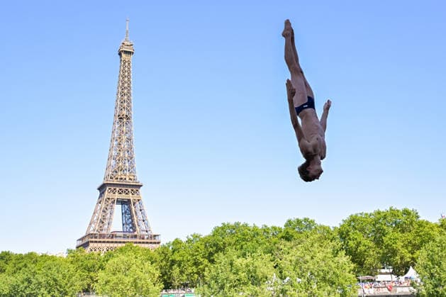 Pierrick Schafer of Switzerland competes in the High Diving Men s 20m Final during the European Aquatics Championships at the Olympic Aquatic Center in Paris (France), August 7, 2026. Giorgio Scala DBM - Deepbluemedia Insidefoto