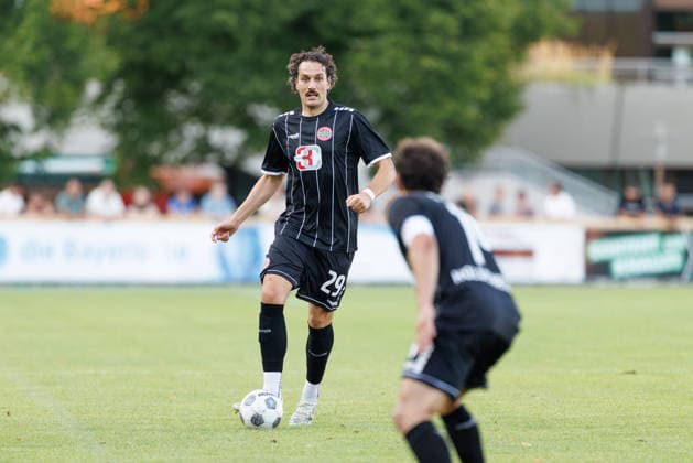 David Bauer (29, TSV Landsberg) beim Spiel zwischen TSV Landsberg v FV Illertissen 1921, Fussball, Herren, Regionalliga Bayern, 2026 2027, 3.Spieltag am 07.08.2026 in Landsberg am Lech, Sportpark. Bayern Deutschland *** David Bauer, 29, TSV Landsberg, during the match between TSV Landsberg and FV Illertissen 1921, soccer, men s, Bavarian Regional League, 2026–2027, Matchday 3 on August 7, 2026, in Landsberg am Lech, Sportpark, Bavaria, Germany
