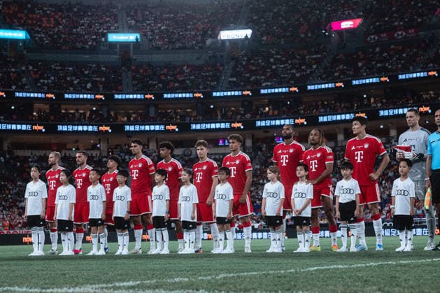 August 7, 2026, Hong Kong, China: FC Bayern Munich starting squad during Audi Football Summit 2026 Between FC Bayern Munich and Aston Villa at Kai Tak Stadium in Hong Kong on August 7, 2026. Hong Kong China - ZUMAn333 20260807_znp_n333_016 Copyright: xKaxLokxNgx