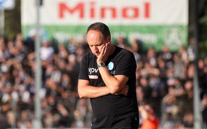 07.08.26 Stuttgarter Kickers - SSV Ulm 1846 Deutschland, Stuttgart, 07.08.2026, Fussball, Regionalliga Südwest, Saison 2026 2027, Stuttgarter Kickers- SSV Ulm 1846: Holger Bachthaler (Trainer Stuttgarter Kickers). *** August 7, 2026, Stuttgarter Kickers vs. SSV Ulm 1846, Germany, Stuttgart, August 7, 2026, Soccer, Regionalliga Südwest, 2026–2027 season, Stuttgarter Kickers vs. SSV Ulm 1846 Holger Bachthaler, Coach of the Stuttgarter Kickers
