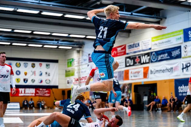 07.08.2026, xdobgx, Handball Heide-Cup 2026, HSV Hamburg - HOJ Elite v.l. Frederik Bo Andersen (Handball Verein Hamburg, 21) beim Wurf, in action, throwing Schneverdingen *** August 7, 2026, xdobgx, 2026 Heide Cup Handball Tournament, HSV Hamburg HOJ Elite vs. Frederik Bo Andersen Handball Sport Verein Hamburg, No. 21 taking a shot, in action, shooting at Schneverdingen
