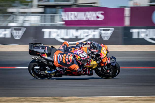 RECORD DATE NOT STATED 7th August 2026; Silverstone Circuit, Northamptonshire, England; 2026 MotoGP Grand Prix of Great Britain, Free Practice Day; Enea Bastianini of the Red Bull KTM Tech3 Team during free practice 2 GodfreyxPitt