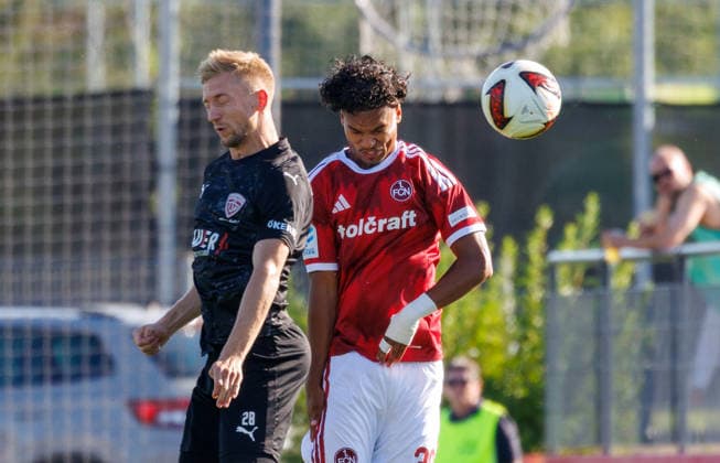 07.08.2026 - Fussball - Saison 2026 2027 - Regionalliga Bayern - 03. Spieltag: 1. FC Nürnberg FCN II ( Club ) - TSV Buchbach - DaMa - xdaxmax - Tobias Sztaf (28, TSV Buchbach ) Kirubel Taye (30, 1. FC Nürnberg FCN II ) *** August 7, 2026 Soccer Season 2026–2027 Bavarian Regional League 03 Matchday 1 FC Nuremberg FCN II Club TSV Buchbach DaMa xdaxmax Tobias Sztaf 28, TSV Buchbach Kirubel Taye 30, 1 FC Nuremberg FCN II