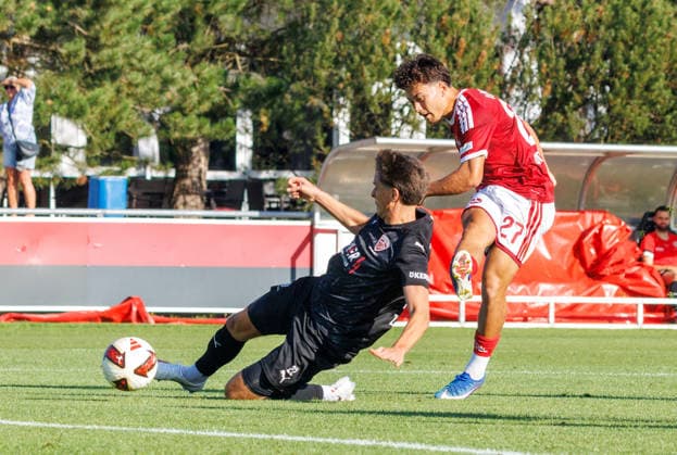 07.08.2026 - Fussball - Saison 2026 2027 - Regionalliga Bayern - 03. Spieltag: 1. FC Nürnberg FCN II ( Club ) - TSV Buchbach - DaMa - xdaxmax - Justin von der Hitz (27, 1. FC Nürnberg FCN II ) mit Torschuss *** August 7, 2026 Soccer Season 2026–2027 Bavarian Regional League 03 Matchday 1 FC Nuremberg FCN II Club TSV Buchbach Women s Team xdaxmax Justin von der Hitz 27, 1 FC Nuremberg FCN II with a shot on goal