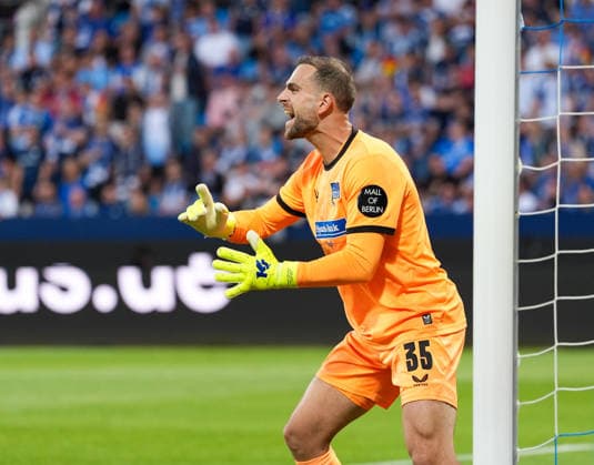 Marius Gersbeck (Hertha BSC, 35) reagiert GER, VfL Bochum 1848 vs Hertha BSC, 2. Bundesliga, 1. Spieltag, Saison 2026-27, Vonovia Ruhrstadion, Bochum, 07.08.2026 DFL REGULATIONS PROHIBIT ANY USE OF PHOTOGRAPHS AS IMAGE SEQUENCES AND OR QUASI-VIDEO Foto: HMB Media Scott W. Coleman Bochum Vonovia Ruhrstadion Nordrhein-Westfalen GER Copyright: xScottxW.xColemanx